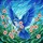 Majestic Bluebird Tiffany Style Stained Glass Peach Pink Floral Art Translucent Jewel Tones Stained Glass Suncatcher - 5
