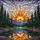 Vibrant Stained Glass Sun Mountain Lake Trees - Scenic Nature Art Home Decor Gift Stained Glass Suncatcher - 5