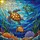 Sea Turtles Reef Fish Coral Ocean Water - Glowing Tiffany Jewel Tone Window Art Stained Glass Suncatcher - 5