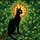 Black Cat Full Moon Stained Glass Tiffany Art - Intricate Green Foliage Cat Lover Gift Stained Glass Suncatcher - 5