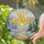 Winter Mountain Sun, Snow Pine Trees, Frozen River Landscape - Christmas Holiday Gift Stained Glass Suncatcher - 2