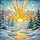 Winter Mountain Sun, Snow Pine Trees, Frozen River Landscape - Christmas Holiday Gift Stained Glass Suncatcher - 5