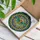 Intricate Cicada Stained Glass Art, Teal Green Gold Amber Jewel Tone Mosaic Border Stained Glass Suncatcher - 3