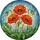Tiffany Style Jewel Tone Poppy Flowers "Mom" Script Stained Glass - Mother's Day Gift Stained Glass Suncatcher - 5