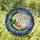 Glowing Translucent White Rabbit Crescent Moon Carrot Celestial Intricate Mosaic Stars Stained Glass Suncatcher - 1