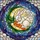 Glowing Translucent White Rabbit Crescent Moon Carrot Celestial Intricate Mosaic Stars Stained Glass Suncatcher - 5