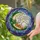 Glowing Translucent White Rabbit Crescent Moon Carrot Celestial Intricate Mosaic Stars Stained Glass Suncatcher - 2