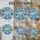 Intricate Stained Glass Marine Life Wreath Ocean Waves Coral Reefs Starfish Crab Shells Blue Gold Stained Glass Suncatcher - 4