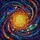 Tiffany Style Stained Glass Celestial Galaxy Planets Stars Nebula Swirling Cosmic Vortex Stained Glass Suncatcher - 5