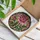 Large Pink Rose Custom Name Stained Glass Art with Bud & Leaves - Personalized Jewel Tone Floral Gift Stained Glass Suncatcher - 3
