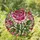 Large Pink Rose Custom Name Stained Glass Art with Bud & Leaves - Personalized Jewel Tone Floral Gift Stained Glass Suncatcher - 1