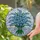 Dense Blue Forget-Me-Not Flowers Custom Name Stained Glass Tiffany Style Jewel Tones Stained Glass Suncatcher - 2