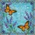 Monarch Butterflies Lavender Flowers Intricate Tiffany Glass Sky Mosaic Art Stained Glass Suncatcher - 5