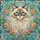 Majestic Ragdoll Cat Stained Glass Blue Eyes Cream Brown Fur - Tiffany Style Floral Mosaic Art Stained Glass Suncatcher - 5