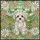 Maltese Dog Stained Glass Art, Flowers & Butterflies, Intricate Tiffany Style Nature Scene Stained Glass Suncatcher - 5