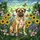 Custom Name Fawn Bullmastiff Dog Tiffany Glass Style, Butterflies & Floral Meadow for Dog Lovers Stained Glass Suncatcher - 5