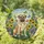 Custom Name Fawn Bullmastiff Dog Tiffany Glass Style, Butterflies & Floral Meadow for Dog Lovers Stained Glass Suncatcher - 1