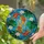Intertwined Koi Fish Stained Glass Lotus Lily Pad - Mosaic Aquatic Pond Art Decor Stained Glass Suncatcher - 2