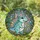 Baby Dinosaur Butterfly Flowers Teal Scutes Stained Glass Mosaic Foliage Bubbles Stars Stained Glass Suncatcher - 1