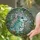 Baby Dinosaur Butterfly Flowers Teal Scutes Stained Glass Mosaic Foliage Bubbles Stars Stained Glass Suncatcher - 2