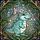 Baby Dinosaur Butterfly Flowers Teal Scutes Stained Glass Mosaic Foliage Bubbles Stars Stained Glass Suncatcher - 5
