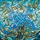 Blue Blossoms Tiffany Stained Glass Art - Jewel Tone Water Mosaic Green Leaves Decor Stained Glass Suncatcher - 5