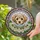 Fluffy Puppy Stained Glass Design with Rose Wreath & Geometric Mosaic Tiffany Style Stained Glass Suncatcher - 2