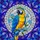 Blue Yellow Macaw Stained Glass Mosaic Art - Forget-Me-Nots Tiffany Style Home Decor Stained Glass Suncatcher - 5