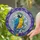 Blue Yellow Macaw Stained Glass Mosaic Art - Forget-Me-Nots Tiffany Style Home Decor Stained Glass Suncatcher - 2