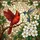 Red Cardinal Hummingbird Beak-to-Beak Dogwood Flowers - Tiffany Stained Glass Jewel Tones Stained Glass Suncatcher - 5