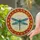 Colorful Jewel Tone Tiffany Stained Glass Dragonfly Sunburst - Intricate Floral Border Stained Glass Suncatcher - 2