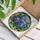 Intricate Tiffany Hydrangea Flowers Jewel Tone Blue Purple Green Mosaic Dappled Light Stained Glass Suncatcher - 3