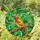Vibrant Red Head Yellow Songbird Tiffany Stained Glass Tropical Foliage Art Stained Glass Suncatcher - 1