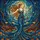Lady Justice Balanced Scales Celestial Sky - Home Decor Gift for Libra Zodiac Stained Glass Suncatcher - 5