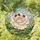 Stained Glass Multi-Petaled Flower Red Ladybugs Tiffany Mosaic Natural Jewel Tones Art Stained Glass Suncatcher - 1