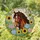 Brown Horse Head Sunflowers Hydrangeas - Home Decor Gift for Horse Lovers Stained Glass Suncatcher - 1