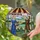 Man Woman Lamb Fish Offering Pastoral Market Scene - Home Decor Gift Stained Glass Suncatcher - 2