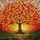 Tiffany Style Stained Glass Tree, Heart Leaves, Sunset Sky Mosaic - Love & Growth Gift Stained Glass Suncatcher - 5