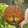 Tiffany Style Stained Glass Tree, Heart Leaves, Sunset Sky Mosaic - Love & Growth Gift Stained Glass Suncatcher - 2