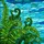 Tiffany Style Stained Glass Fern Fronds & Jewel Tone Water Mosaic - Intricate Nature Decor Stained Glass Suncatcher - 5