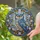 Majestic Owl Stained Glass Art - Blue Cream Plumage Tiffany Style Botanical Mosaic Stained Glass Suncatcher - 2