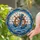 Stained Glass Ship Anchor Wheel Ocean Waves Blue Golden Gem Border - Home Decor Gift Stained Glass Suncatcher - 2