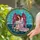 Sorrowful Angel Skulls Pink Magenta Wings Multi-colored Floral Border Home Decor Gift Stained Glass Suncatcher - 2