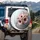 Blush Pink Peach Flowers Charcoal Tendrils - Vehicle Decor Gift for Car Owner Spare Tire Cover - 3