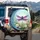 Purple Dragonfly Starry Wings Wildflowers - Wildlife Lover Gift Spare Tire Cover - 3