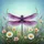 Purple Dragonfly Starry Wings Wildflowers - Wildlife Lover Gift Spare Tire Cover - 6