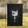 White Cat Paw Print Pirate Eye Patch Fish Skeleton - Gothic Home Decor Gift for Cat Lovers Garden Flag - 1