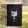 White Cat Paw Print Pirate Eye Patch Fish Skeleton - Gothic Home Decor Gift for Cat Lovers Garden Flag - 5