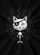White Cat Paw Print Pirate Eye Patch Fish Skeleton - Gothic Home Decor Gift for Cat Lovers Garden Flag - 6