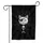 White Cat Paw Print Pirate Eye Patch Fish Skeleton - Gothic Home Decor Gift for Cat Lovers Garden Flag - 3